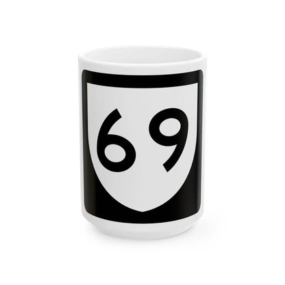 PR urban primary 69 (Puerto Rico) (Road Sign) White Coffee Mug 15oz - Go Mug Yourself
