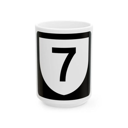 PR urban primary 7 (Puerto Rico) (Road Sign) White Coffee Mug 15oz - Go Mug Yourself