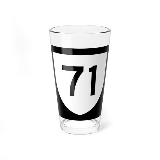 PR urban primary 71 (Puerto Rico) (Road Sign) Pint Glass 16oz 16oz - Go Mug Yourself