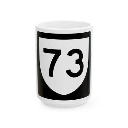 PR urban primary 73 (Puerto Rico) (Road Sign) White Coffee Mug 15oz - Go Mug Yourself
