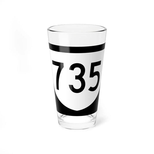 PR urban primary 735 (Puerto Rico) (Road Sign) Pint Glass 16oz 16oz - Go Mug Yourself