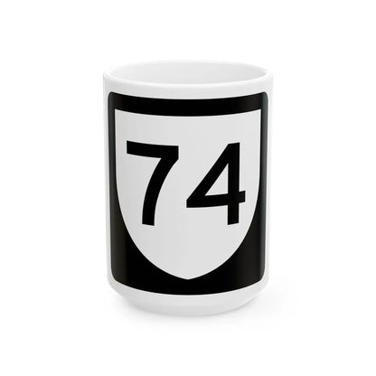 PR urban primary 74 (Puerto Rico) (Road Sign) White Coffee Mug 15oz - Go Mug Yourself