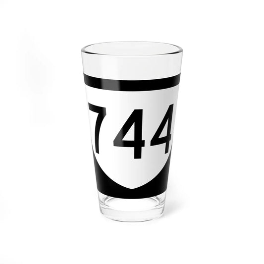 PR urban primary 744 (Puerto Rico) (Road Sign) Pint Glass 16oz 16oz - Go Mug Yourself