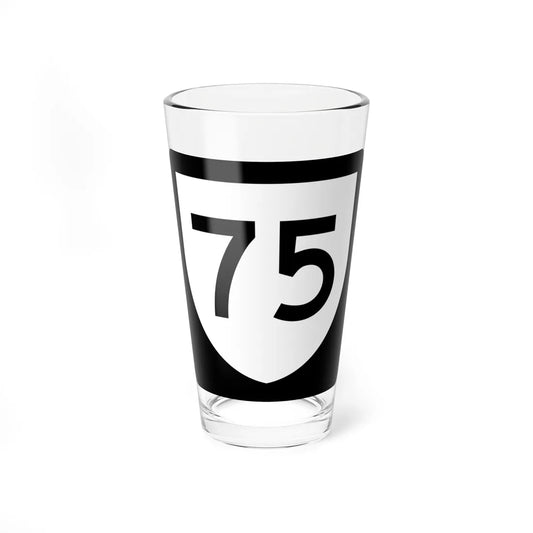 PR urban primary 75 (Puerto Rico) (Road Sign) Pint Glass 16oz 16oz - Go Mug Yourself