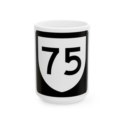 PR urban primary 75 (Puerto Rico) (Road Sign) White Coffee Mug 15oz - Go Mug Yourself