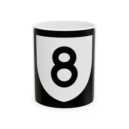 PR urban primary 8 (Puerto Rico) (Road Sign) White Coffee Mug 11oz - Go Mug Yourself