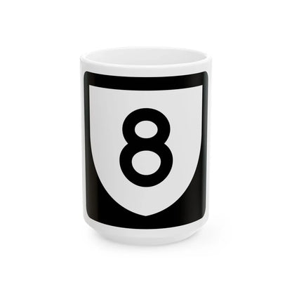 PR urban primary 8 (Puerto Rico) (Road Sign) White Coffee Mug 15oz - Go Mug Yourself