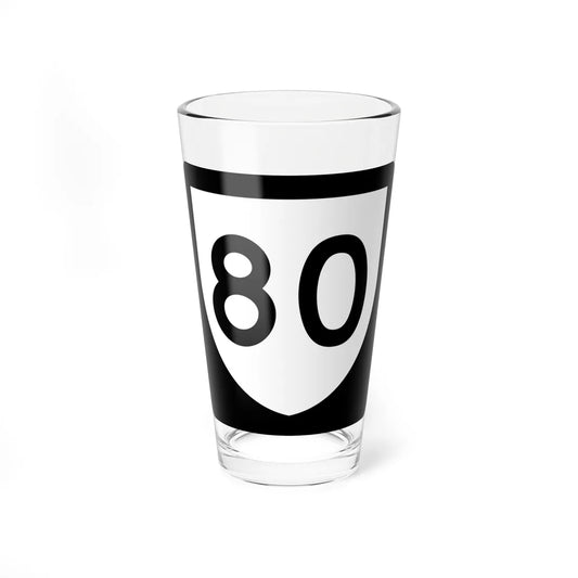PR urban primary 80 (Puerto Rico) (Road Sign) Pint Glass 16oz 16oz - Go Mug Yourself