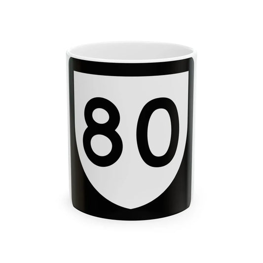 PR urban primary 80 (Puerto Rico) (Road Sign) White Coffee Mug 11oz - Go Mug Yourself
