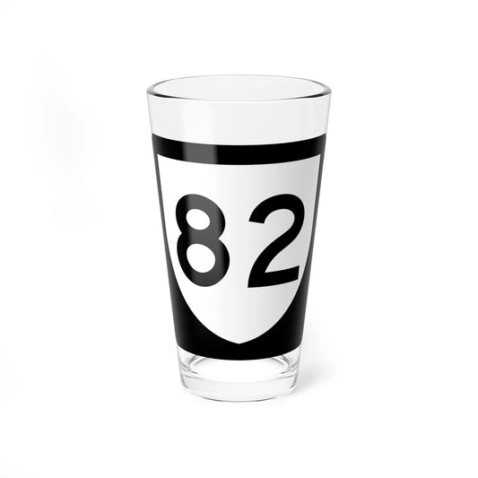 PR urban primary 82 (Puerto Rico) (Road Sign) Pint Glass 16oz 16oz - Go Mug Yourself