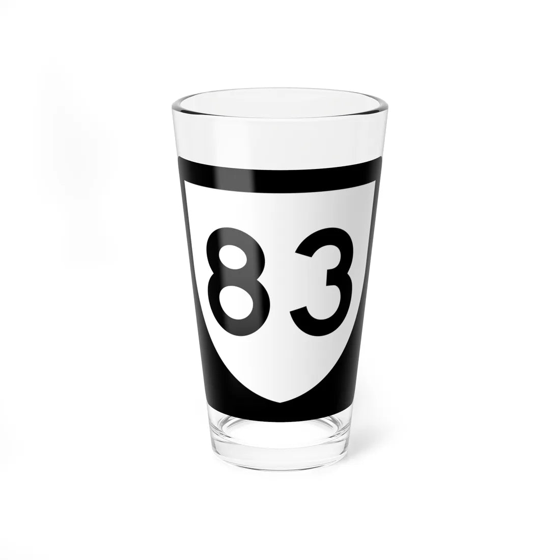 PR urban primary 83 (Puerto Rico) (Road Sign) Pint Glass 16oz - Go Mug Yourself