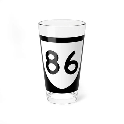 PR urban primary 86 (Puerto Rico) (Road Sign) Pint Glass 16oz 16oz - Go Mug Yourself