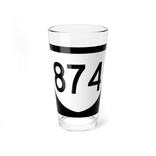 PR urban primary 874 (Puerto Rico) (Road Sign) Pint Glass 16oz 16oz - Go Mug Yourself