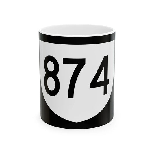 PR urban primary 874 (Puerto Rico) (Road Sign) White Coffee Mug 11oz - Go Mug Yourself