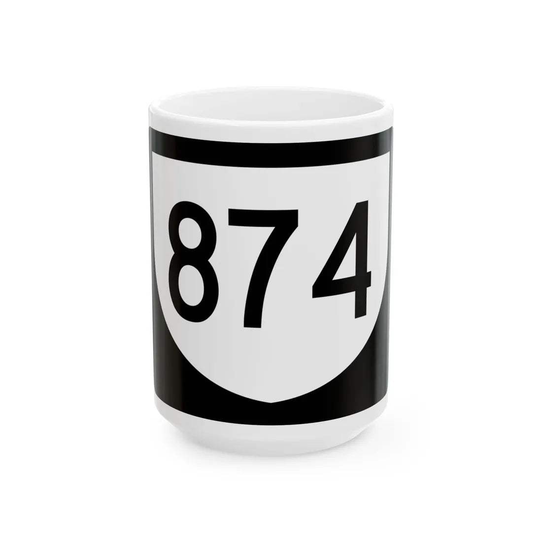 PR urban primary 874 (Puerto Rico) (Road Sign) White Coffee Mug 15oz - Go Mug Yourself