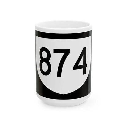PR urban primary 874 (Puerto Rico) (Road Sign) White Coffee Mug 15oz - Go Mug Yourself
