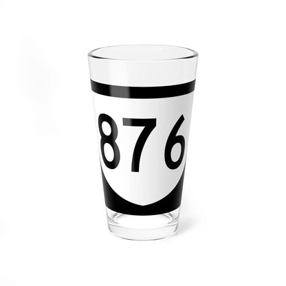 PR urban primary 876 (Puerto Rico) (Road Sign) Pint Glass 16oz 16oz - Go Mug Yourself