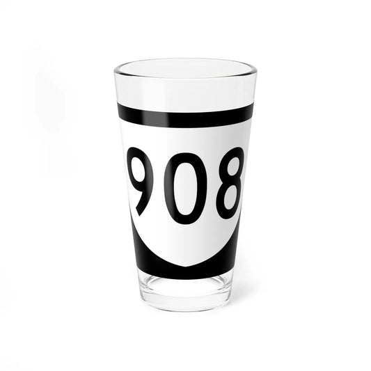 PR urban primary 908 (Puerto Rico) (Road Sign) Pint Glass 16oz 16oz - Go Mug Yourself