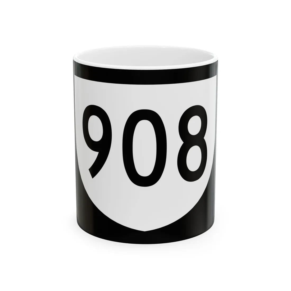 PR urban primary 908 (Puerto Rico) (Road Sign) White Coffee Mug 11oz - Go Mug Yourself