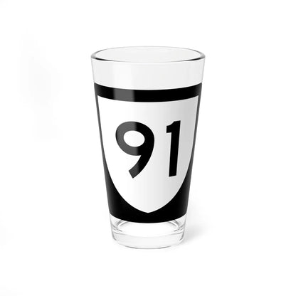 PR urban primary 91 (Puerto Rico) (Road Sign) Pint Glass 16oz - Go Mug Yourself