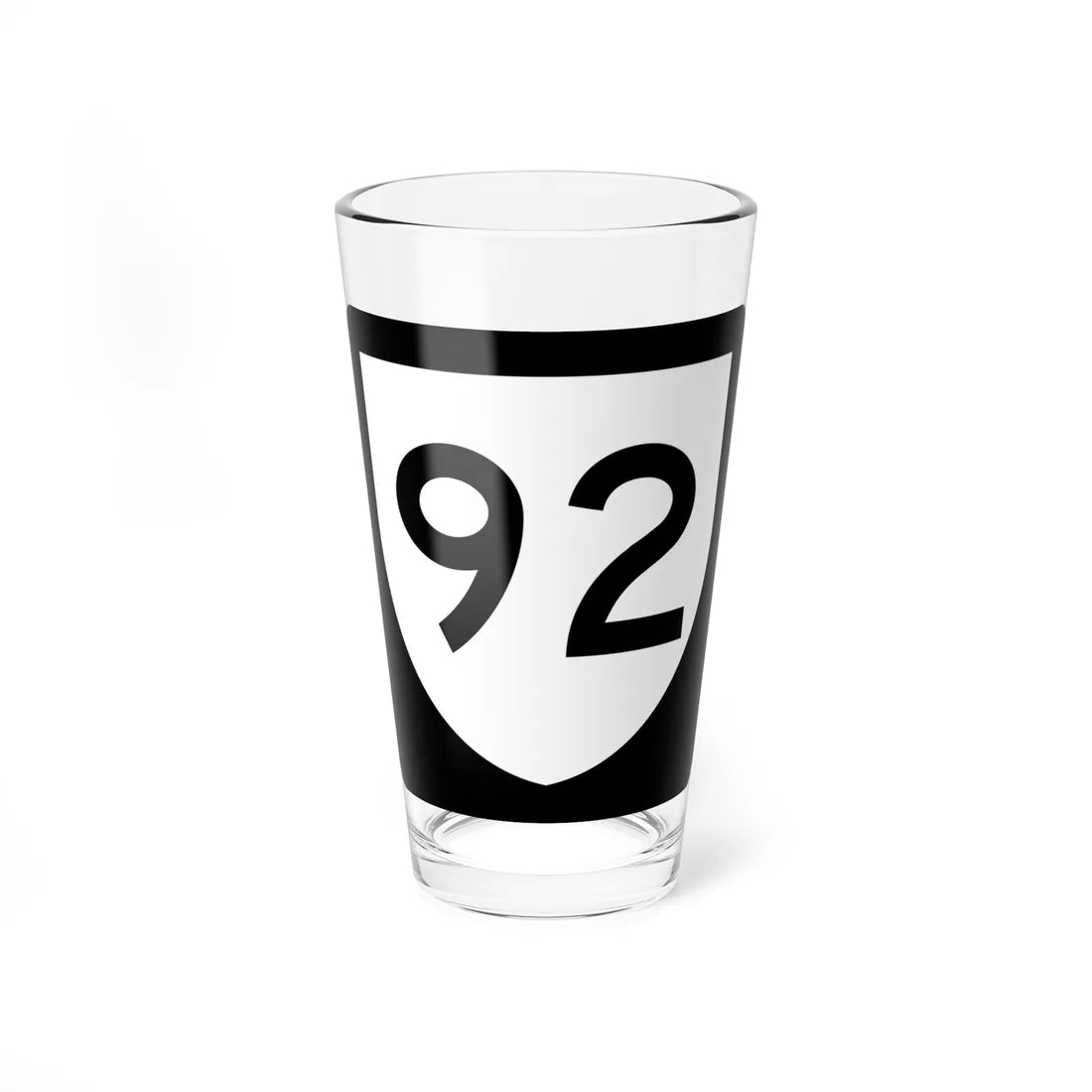 PR urban primary 92 (Puerto Rico) (Road Sign) Pint Glass 16oz 16oz - Go Mug Yourself