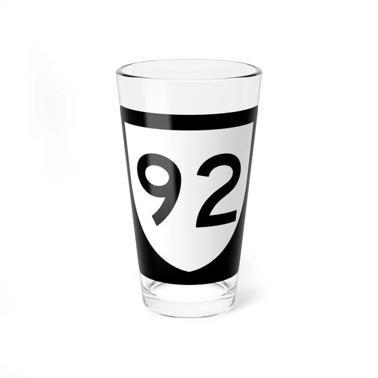 PR urban primary 92 (Puerto Rico) (Road Sign) Pint Glass 16oz 16oz - Go Mug Yourself