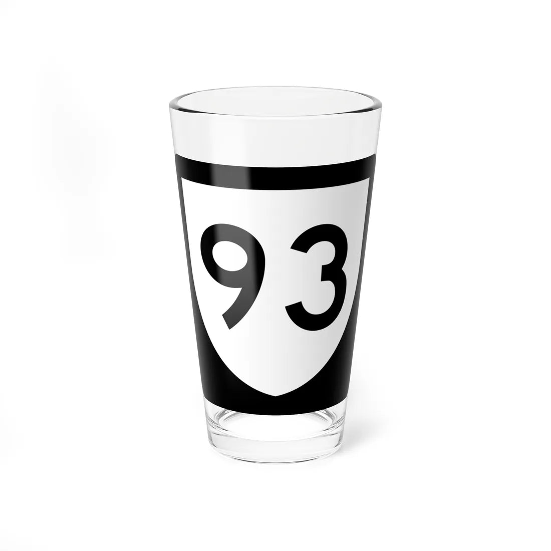 PR urban primary 93 (Puerto Rico) (Road Sign) Pint Glass 16oz 16oz - Go Mug Yourself