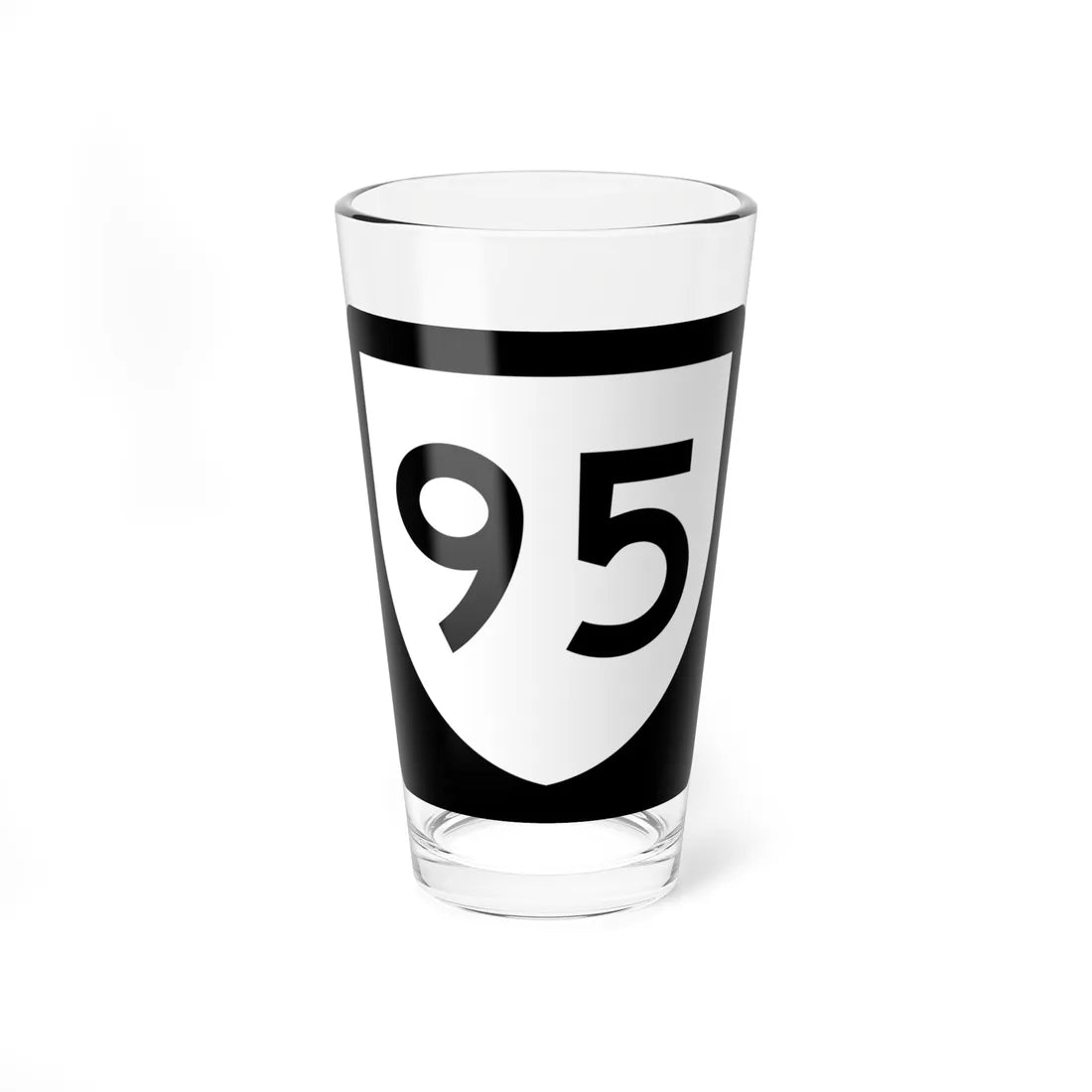 PR urban primary 95 (Puerto Rico) (Road Sign) Pint Glass 16oz 16oz - Go Mug Yourself