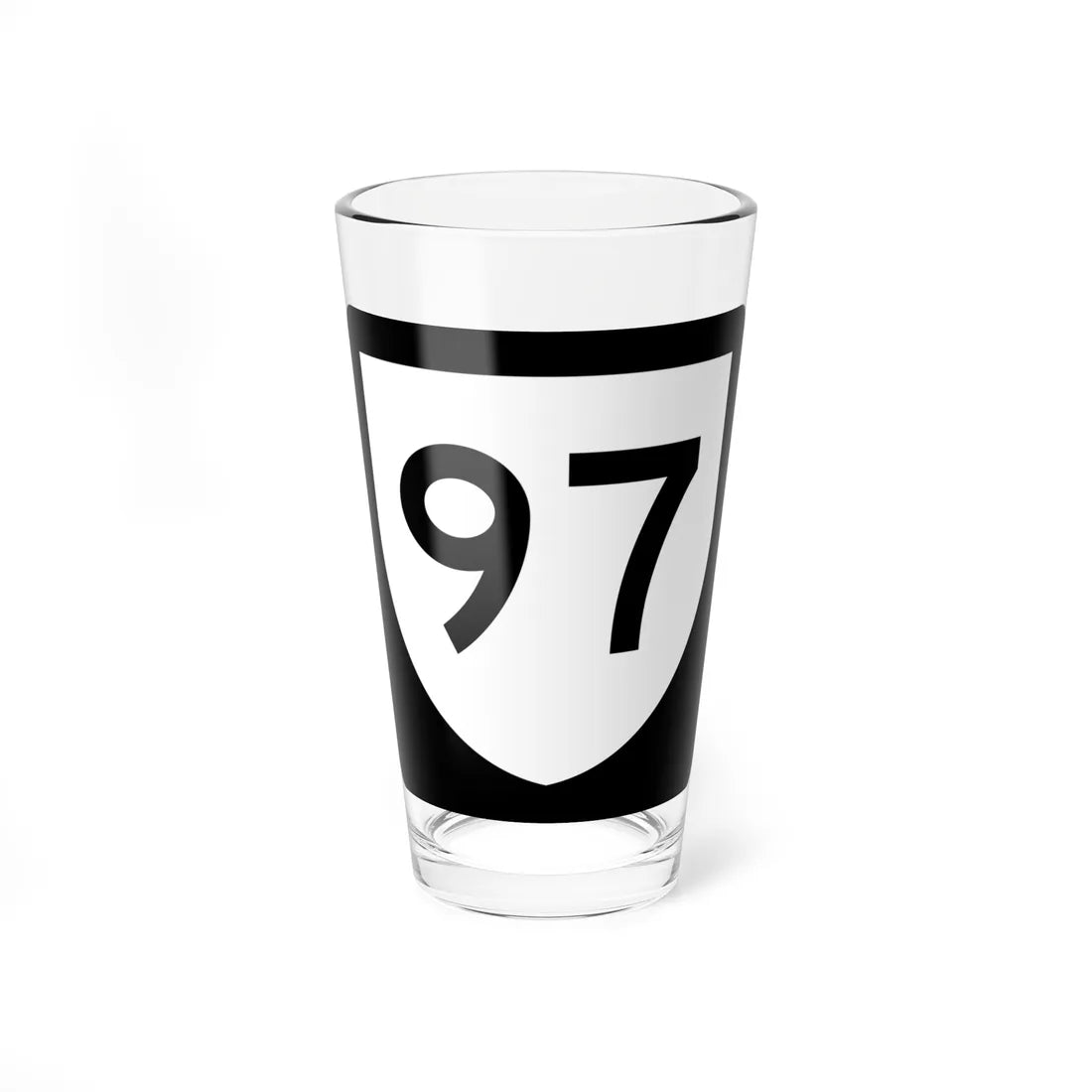 PR urban primary 97 (Puerto Rico) (Road Sign) Pint Glass 16oz 16oz - Go Mug Yourself