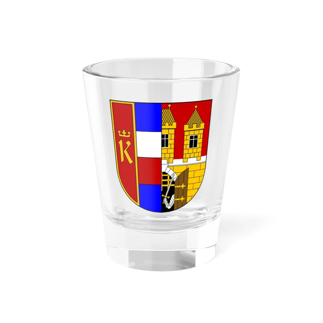 Praha-08 CoA (Czech Republic) (Coat of Arms) Shot Glass 1.5oz 1.5oz - Go Mug Yourself