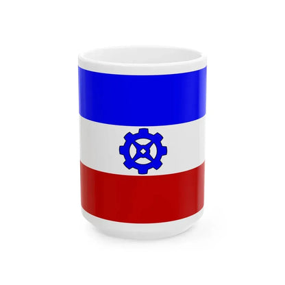 Praha-16 flag (Czech Republic) White Coffee Mug 15oz - Go Mug Yourself
