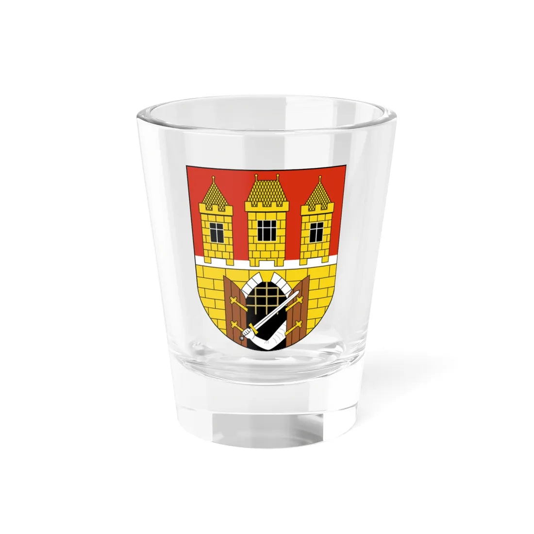 Praha CoA CZ small (Czech Republic) (Coat of Arms) Shot Glass 1.5oz 1.5oz - Go Mug Yourself