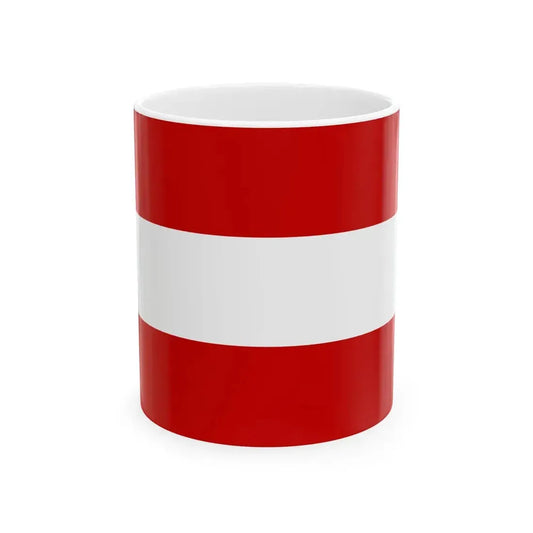 Praha-Dubec flag (Czech Republic) White Coffee Mug 11oz - Go Mug Yourself