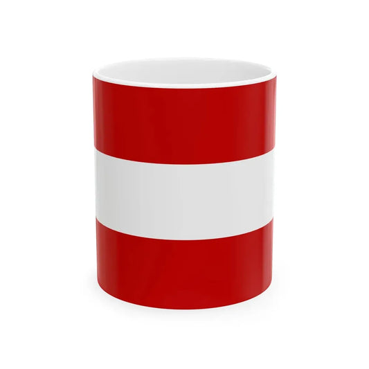 Praha-Dubec flag (Czech Republic) White Coffee Mug 11oz - Go Mug Yourself