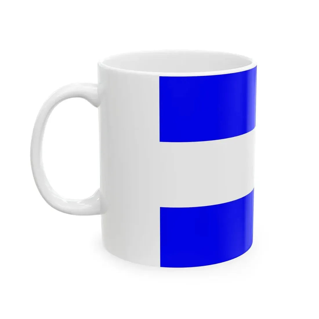 Praha-Kolovraty flag (Czech Republic) White Coffee Mug - Go Mug Yourself