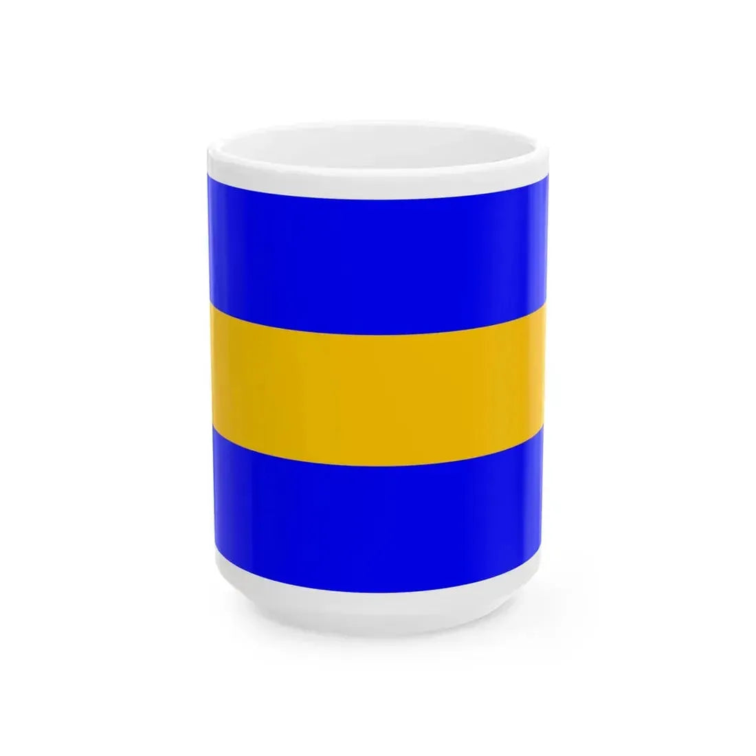 Praha-Kunratice flag (Czech Republic) White Coffee Mug 15oz - Go Mug Yourself