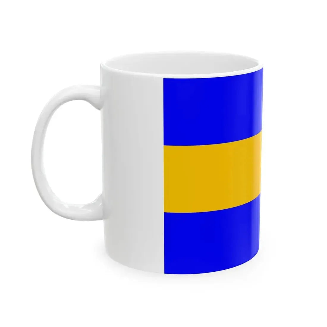 Praha-Kunratice flag (Czech Republic) White Coffee Mug - Go Mug Yourself