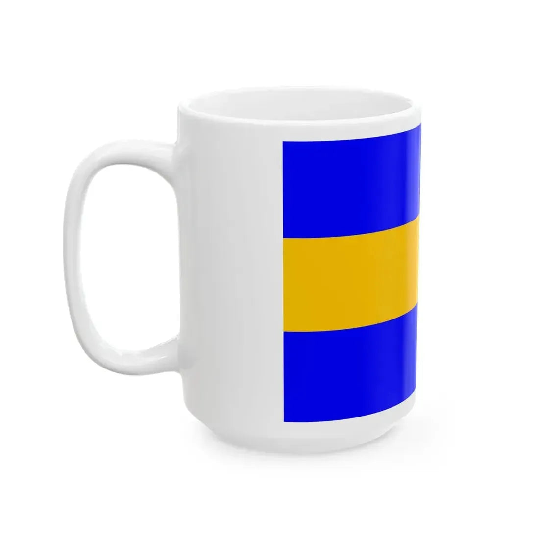 Praha-Kunratice flag (Czech Republic) White Coffee Mug - Go Mug Yourself