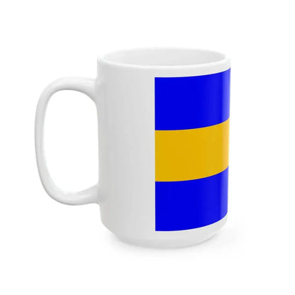 Praha-Kunratice flag (Czech Republic) White Coffee Mug - Go Mug Yourself