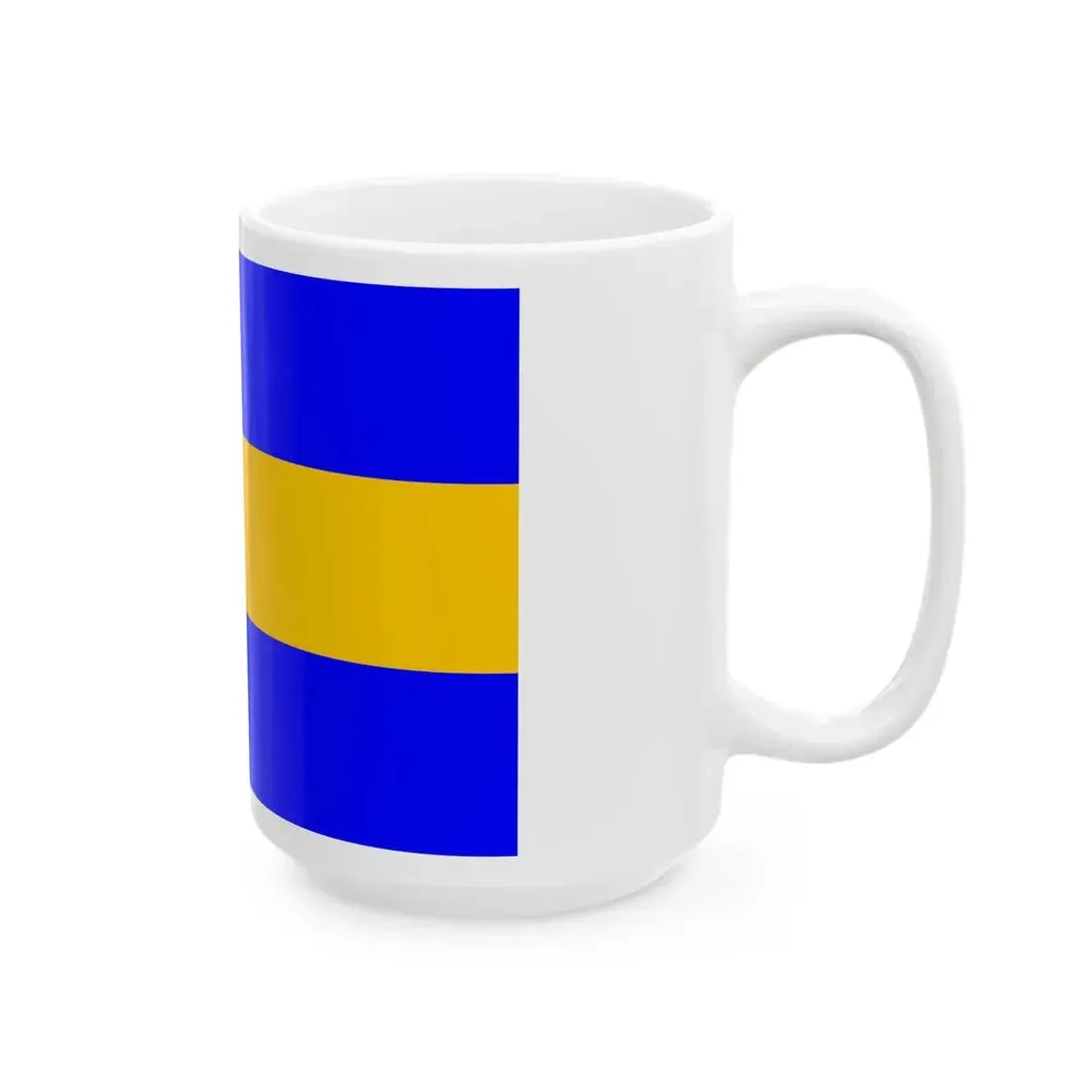 Praha-Kunratice flag (Czech Republic) White Coffee Mug - Go Mug Yourself