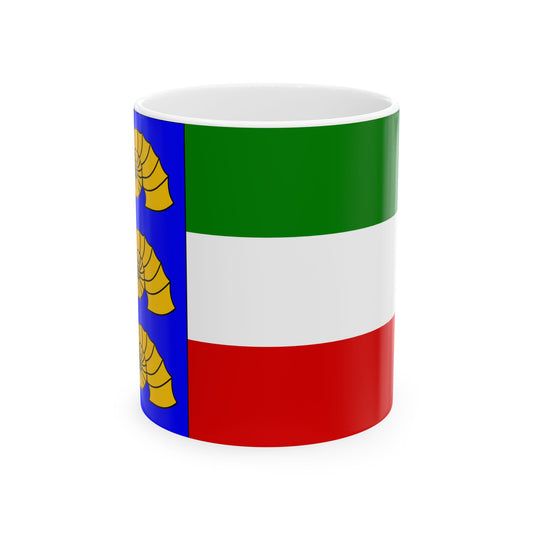 Praha-Lochkov flag (Czech Republic) White Coffee Mug-11oz-Go Mug Yourself