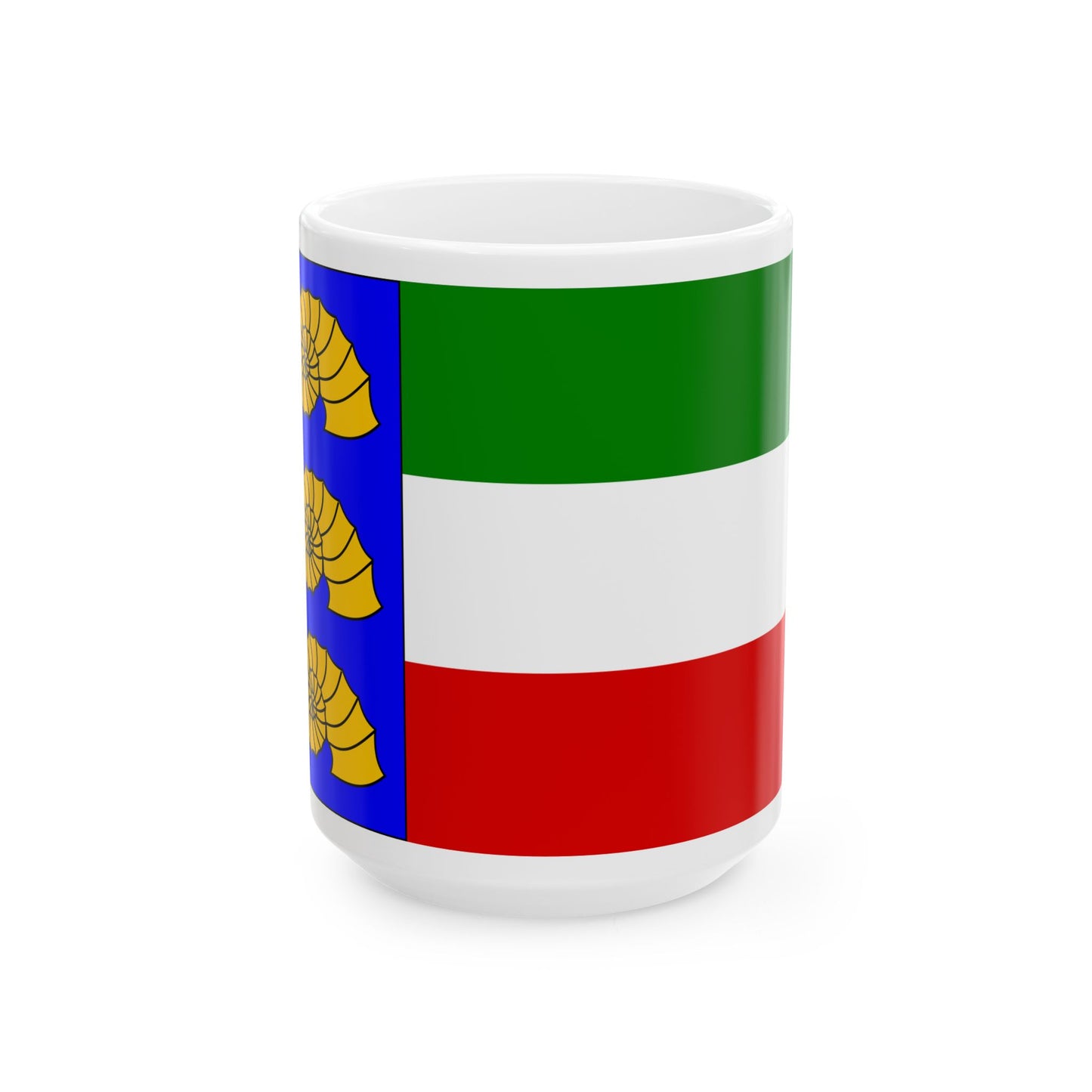 Praha-Lochkov flag (Czech Republic) White Coffee Mug-15oz-Go Mug Yourself