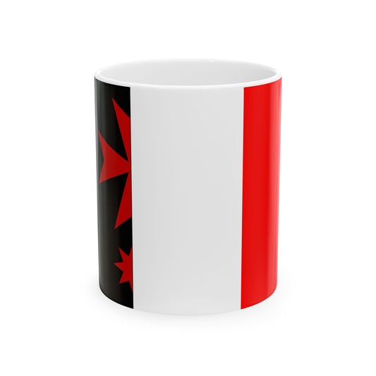 Praha-Slivenec flag (Czech Republic) White Coffee Mug-11oz-Go Mug Yourself