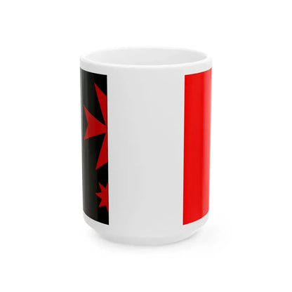 Praha-Slivenec flag (Czech Republic) White Coffee Mug 15oz - Go Mug Yourself