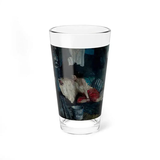 Prairie Drama, story illustration, 1924 (Magazine Illustration) Pint Glass 16oz 16oz - Go Mug Yourself