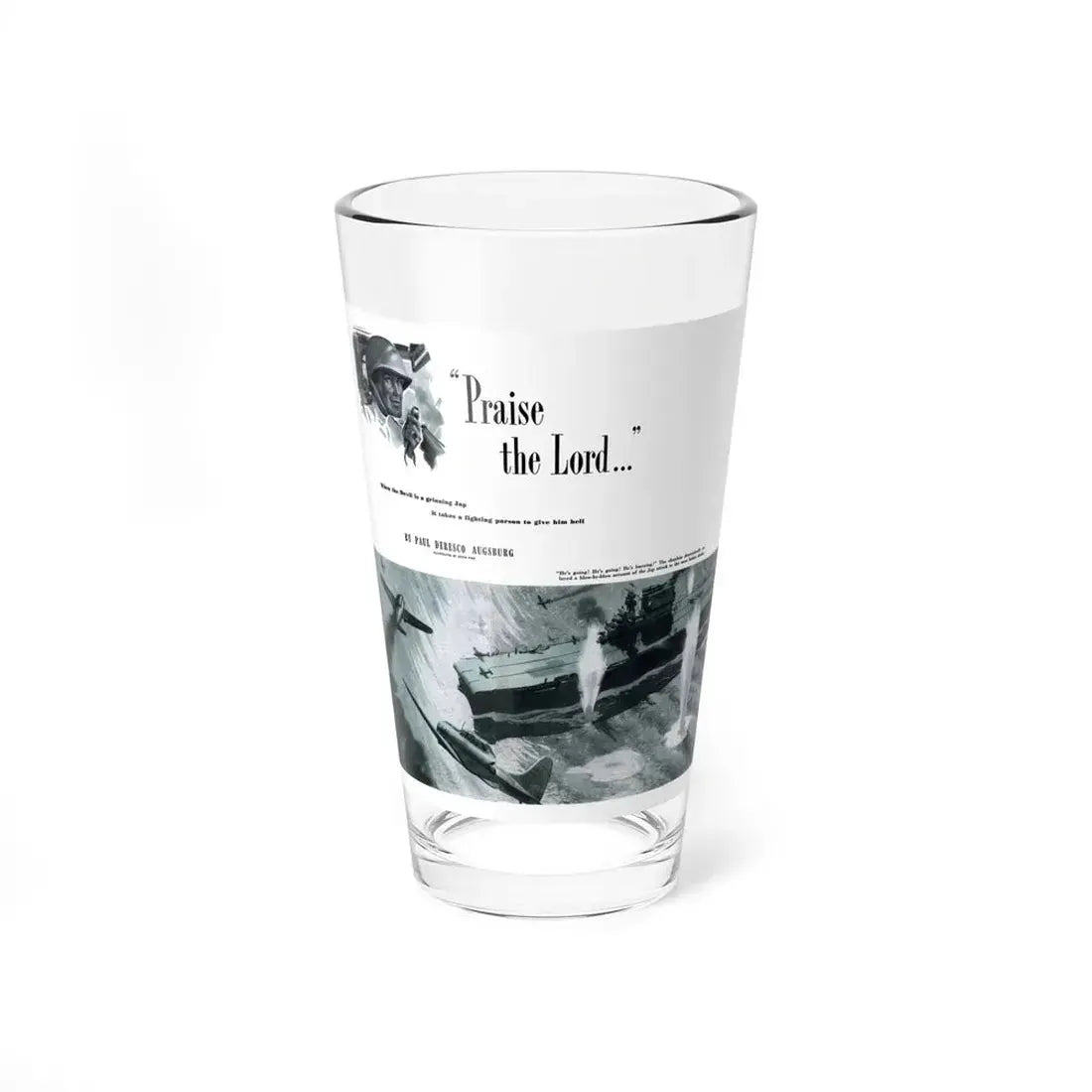 Praise the Lord, Cosmopolitan, March 1943 (Magazine Illustration) Pint Glass 16oz 16oz - Go Mug Yourself