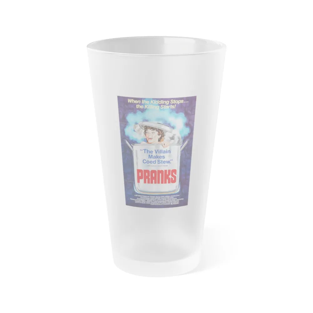 PRANKS (The Dorm That Dripped Blood) 1982 Movie Poster - Frosted Pint Glass 16oz-16oz-Frosted-Go Mug Yourself