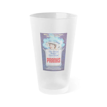 PRANKS (The Dorm That Dripped Blood) 1982 Movie Poster - Frosted Pint Glass 16oz-16oz-Frosted-Go Mug Yourself