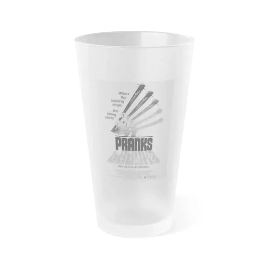 PRANKS (The Dorm That Dripped Blood) 2 1982 Movie Poster - Frosted Pint Glass 16oz 16oz Frosted - Go Mug Yourself