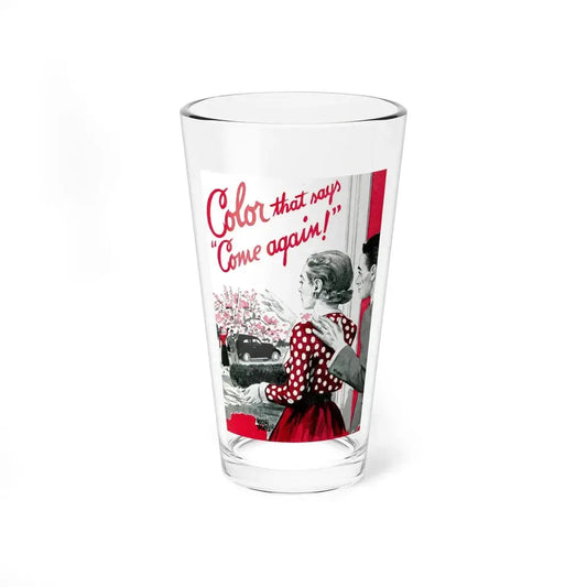 Pratt and Lambert Paint ad, Saturday Evening Post, June 5, 1948 (Magazine Illustration) Pint Glass 16oz 16oz - Go Mug Yourself
